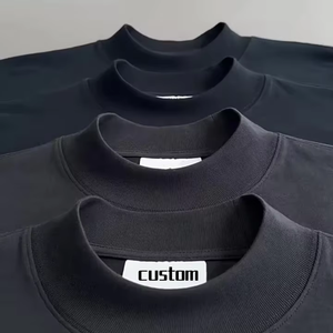 T-shirt Homme Décontracté Uni en Coton 100% de Luxe, Coupe Oversize à Épaules Tombantes, Manches Courtes, Personnalisable avec Logo Imprimé, Vente en Gros - Product Image 1