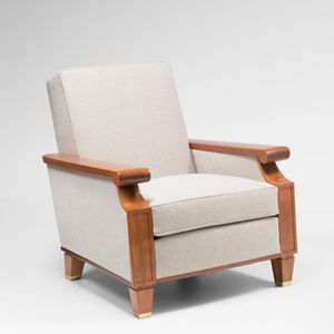 Fauteuil classique en teck - Product Image 1