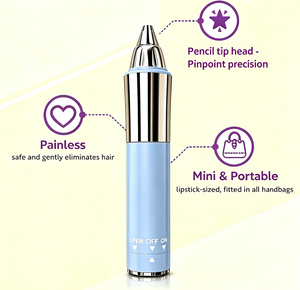 Recortador de vello de cejas, depiladora eléctrica indolora, afeitadora facial - Product Image 3