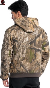 Chaqueta de Invierno Unisex con Capucha y Camuflaje, Chaqueta Cortavientos Ligera con Cremallera Completa para Caza y Camping, Servicio OEM - Product Image 2