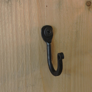 Cast Iron <b>Small</b> Single Hook hand forged wall hook - Product Image 5