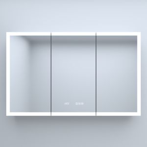 48 Pollici. L X 30 Pollici Armadietto a Specchio LED Rettangolare in Alluminio Argento H 48 Pollici L X 30 Pollici Specchio LED H, Specchio a LED - Product Image 5