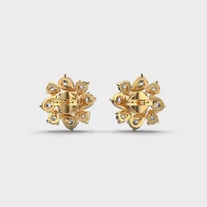 New Indian Manufactured Luxury Moissanite Round Cut Diamond <b>Earrings</b> for Women's Certified Sustainable Fine Available For Sale - Product Image 3