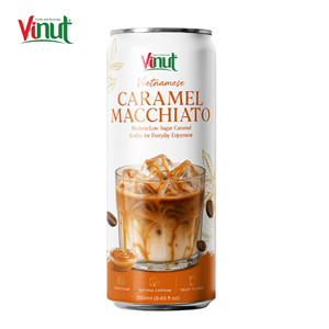 Café Caramel Macchiato 290ml/330ml Vinut en canette Goût amer Faible teneur en sucre Boisson au café prête à boire en conserve Qualité alimentaire Marque privée - Product Image 1