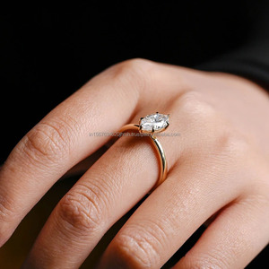 IGI Certified VVS Lab Grown Diamond Solitaire Anillo de compromiso Mujeres 2,00 CT Marquise Cut 10K 14K 18K Anillos de boda de oro - Product Image 1