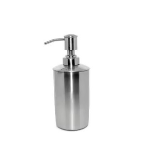 Dispensador de jabón metálico para loción, botella con bomba duradera, accesorio recargable para encimera de baño - Product Image 4
