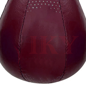 Balón de velocidad de cuero granate con perforaciones, personalizado, en forma de lágrima, para entrenamiento de boxeo y reflejos, proveedor mayorista - Product Image 4
