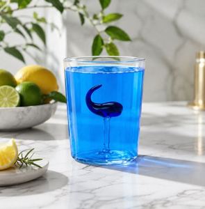 Vaso de vidrio hecho a mano de alta calidad, regalo premium para cenas tradicionales, de proveedor indio a precio de mayoreo. - Product Image 2