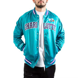 แจ็คเก็ตแฟชั่นคุณภาพดีที่สุด แบบขายส่ง ผ้าไหมซาติน ซุปเปอร์ยูนิเซ็กซ์ สไตล์เบสบอล วาร์ซิตี้  แบบสั่งทำพิเศษ กันน้ำ กันลม แบบกลับด้านได้ - Product Image 3