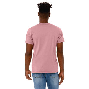 T-shirt personnalisé pour homme, coupe ample, en mélange polyester/coton, style oversize, pour l'exercice musculaire, épaules tombantes, devant uni - Product Image 3