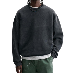 เสื้อสเวตเชิ้ตผู้ชายแบบคอวี ปักลาย 3 มิติ แบบสั่งทำพิเศษ ผ้าฝ้ายหนานุ่ม ทรงโอเวอร์ไซส์ สำหรับฤดูหนาว ป้องกันขนร่วง - Product Image 4