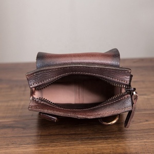 Crazy Horse Leather Male Casual Design Mini <b>Messenger</b> Crossbody <b>Bag</b> Fashion Fanny Belt Waist <b>Bag</b> Travel 7" Pouch <b>Men</b> LKU-0607 - Product Image 6