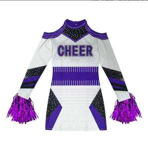 Uniformes de cheerleading en gros, commandes en gros, couleurs scolaires personnalisées, noir, rose, blanc, designs sublimés, uniformes de cheerleading pour tout-petits - Product Image 2