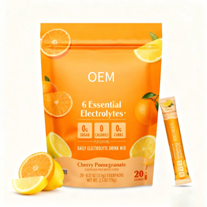 Polvo Electrolítico OEM ODM, 6 Electrolitos (Ca, Cl, Mg, P, K, Na), Sin Gluten, Sin OMG, BRC ISO22000, 20 Porciones - Product Image 5