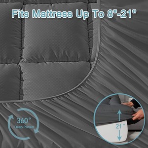 Customized Printed Luxury Mattress <b>Protector</b> Waterproof Eco-Friendly Soft Plain Mattress <b>Protector</b> - Product Image 4