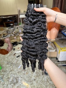 Raw Vietnamese Virgin Remy Curly Human Hair Hand Tied Wig with Cuticle Alignment - Product Image 2