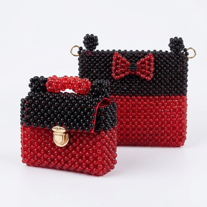 Pochette de soirée artisanale de luxe en perles de verre, sac à main durable en perles de rocaille, vente en gros, sac de mariée pour fête - Product Image 1