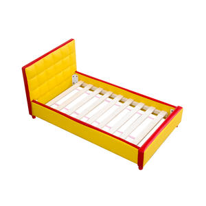 Lit pour tout-petit en bois massif avec cadre en bois et revêtement en PU, écologique, durable, confortable et réglable, idéal pour appartement, chambre et école - Product Image 3