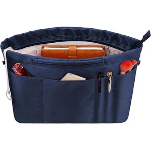 Organizador de bolso con cremallera y 14 bolsillos para mujer, con inserto para cartera, tipo tote, para llevar dentro del bolso, con dije decorativo - Product Image 1
