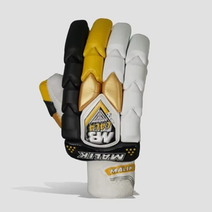 Guantes de Bateo de Críquet MB Malik de Cuero Personalizados con Diseño Único y Moderno, Totalmente Cómodos, Ambidiestros, Transpirables y Duraderos - Product Image 1