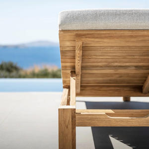 Silla Tumbona de Madera de Teca Sólida de Alta Calidad para Exteriores, Piscina, Resort, Hotel, Villa y Uso Comercial - Product Image 6