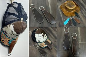 Nuevos Clips para Sombreros de Cuero Genuino Hechos a Mano Personalizados para Viajes, Bolsos, Mochilas, Equipaje, Colgador Magnético para Sombreros para Exteriores - Product Image 3