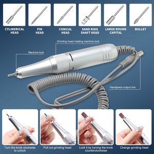 Machine à ongles professionnelle portable sans fil 45000 tr/min, kit de lime à ongles électrique scintillante avec embouts rechargeables - Product Image 5