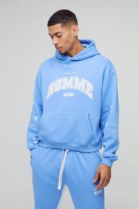 ชุดเซ็ตฮู้ดดี้แฟชั่นใหม่แบบยูนิเซ็กซ์  ผ้าคอตตอนหนานุ่ม  พร้อมกางเกงวอร์ม  รับสกรีนโลโก้  ชุดลำลองสองชิ้นสำหรับผู้ชาย - Product Image 3