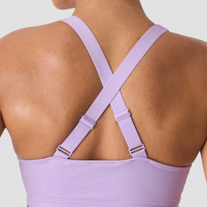 Sujetador deportivo de yoga para mujer, diseño cruzado en la espalda, de alta resistencia, personalizado, que absorbe el sudor, ajuste delgado, para gimnasio, atlético, de secado rápido, sin costuras - Product Image 5