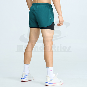 Wholesale Men's Solid <b>Mid</b> Waist Canvas Performance Training Shorts Quick Dry Breathable Gym Workout OEM ODM Factory Supplier - Product Image 3