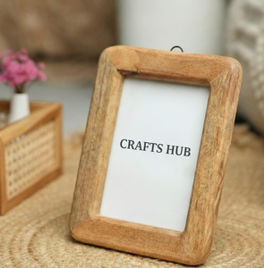 CRAFTS HUB Cadres photo rectangulaires horizontaux classiques rustiques légers écologiques en bois naturel faits à la main - Product Image 3