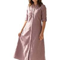 Robe d'allaitement en coton biologique écologique pour femme, respirante et confortable, à triple boutonnage, qualité supérieure, directement de l'usine