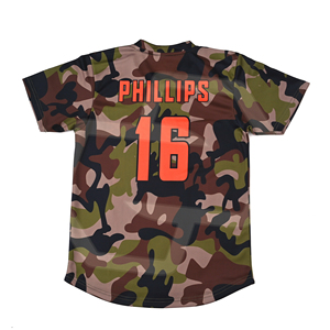 Wholesale Camouflage Baseball Premium <b>Jersey</b> <b>Short</b> Sleeve V Neck Adult Unisex Polyester Customizable Quick Dry Moisture Wicking - Product Image 2