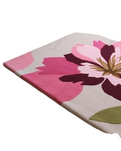 พรมปูพื้นลายดอกไม้100% ผ้าวูลชั้นดีดีไซน์ทันสมัยประดับด้วยผ้าคอตตอนสำหรับห้องนั่งเล่นหรือรถ - Product Image 5