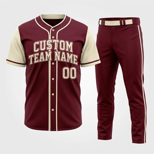 Tenues de baseball personnalisées avec passepoil contrastant, maillots de baseball respirants pour les académies sportives jeunesse - Product Image 5