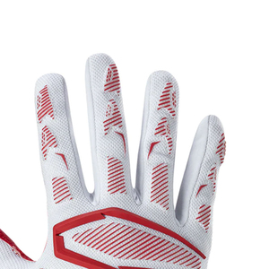 Gants de sport tendance blancs et rouges à doigts entiers, impression par sublimation, paume antidérapante, fermeture auto-agrippante, unisexe, toutes saisons - Product Image 4