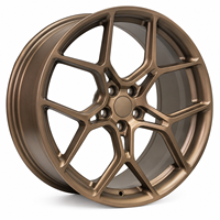 JTO D9810 Jantes forgées à 5 branches en Y, design mat bronze, 18-22 pouces, 5x112 5x120 5x114.3 pour BMW Audi Mercedes-Benz
