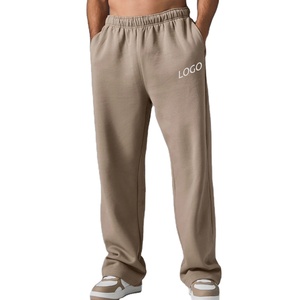 Regular Fit Wide Leg Canvas Mid Waist Spring Sweatpants Jogger Sweatwear Custom Logo Casual Sport Flare Pants Wholesale - Product Image 1