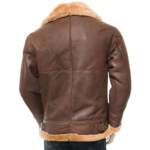 Nouvelle Arrivée Veste en Cuir Marron Gingembre pour Homme / Blouson Moto Vintage Personnalisé Imperméable Respirant Coupe-Vent Vente en Gros - Product Image 2
