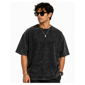 เสื้อยืดโอเวอร์ไซส์แบบย้อมสีเอซิด ผ้าคอตตอนหนา สไตล์วินเทจ สตรีทแวร์ พิมพ์ลายกราฟิกตามสั่ง ผู้ผลิตขายส่ง - Product Image 6