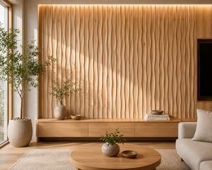 Panneaux de tambour flexibles en bois massif durable pour meubles, portes d'armoires, revêtements muraux, design d'intérieur, panneaux décoratifs en bois 3D - Product Image 4