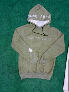 Ensemble de survêtement décontracté d'hiver pour homme, 2 pièces, avec capuche et pantalon, couleur unie, impression sérigraphique, vente en gros - Product Image 4
