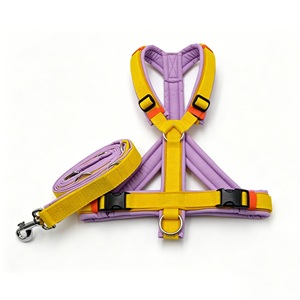 Nylon <b>Padding</b> Sport Style Dog Harness with Adjustable Buckle Closure and Reflective Trim for Medium Breeds Daily <b>Walking</b> - Product Image 1
