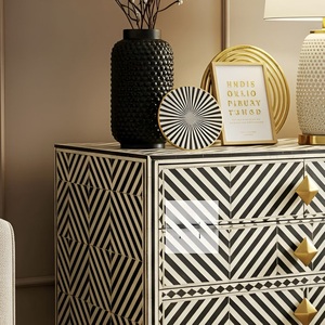 ILAHI's Bone Inlay <b>Drawer</b> Modern Design Agate Detailing <b>Storage</b> Portable Home Furniture - Product Image 5