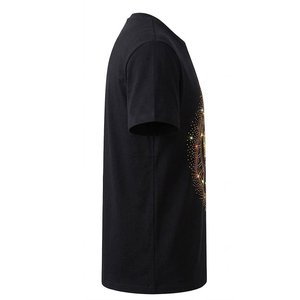 Wholesale High Quality Men's <b>Rhinestones</b> Drop Shoulder Oversized T Shirt 100% Cotton Streetwear Bulk <b>Top</b> Clothing Outwear Shirts - Product Image 3