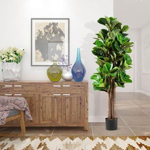 Albero Artificiale Decorativo di Ficus Lyrata con Vaso, 1,5 Metri - Product Image 3