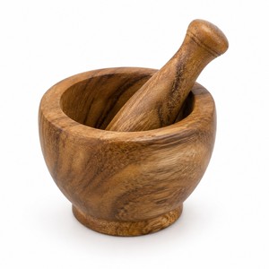 Juego de Mortero y Maja de Madera de Mango al por Mayor |   Utensilios de Cocina Hechos a Mano - Product Image 1