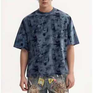 Camiseta de Moda para Hombre, Personalizada, Profesional, 100% Algodón, Tejido de Punto, Manga Corta, Oversize, Lavado Enzimático, Transpirable, Antiarrugas - Product Image 1