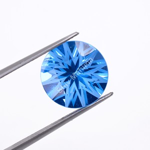 พลอยสังเคราะห์นาโนคุณภาพสูง สีน้ำเงิน เกรด AAA รูปทรงเว้า สำหรับทำเครื่องประดับ แบบคาโบชอง เจียระไน ปรับแต่งได้ - Product Image 4