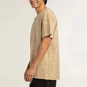 Camiseta Clásica de Alta Calidad con Lavado Ácido para Hombre, Diseño Inspirado en Lavado, Tacto Suave, Esencial para la Moda Casual de Verano - Product Image 3